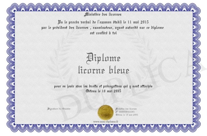 diplome licorne